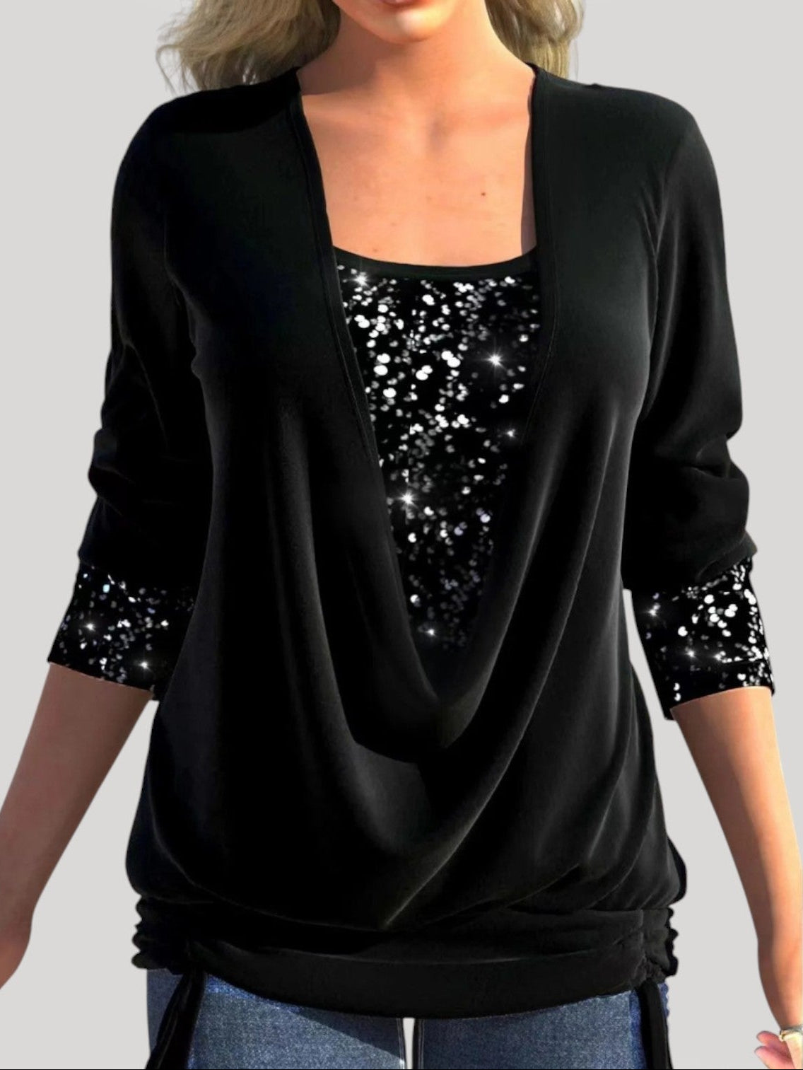 AERIS LONDON™| PHYLLIS – ELEGANT DRAPED TOP