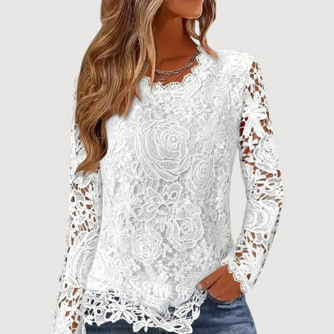 AMELISE – LACE DETAIL TOP