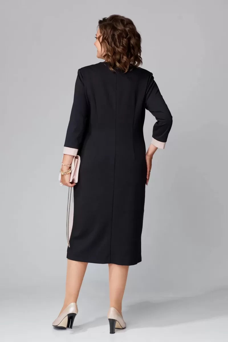 AERIS LONDON™| Fenna Grace | Elegant V-Neck Midi Dress