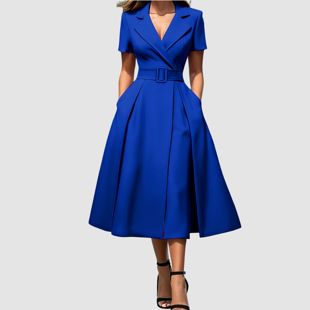 AERIS LONDON™| Celina Bloom | Elegant Black A-Line Dress