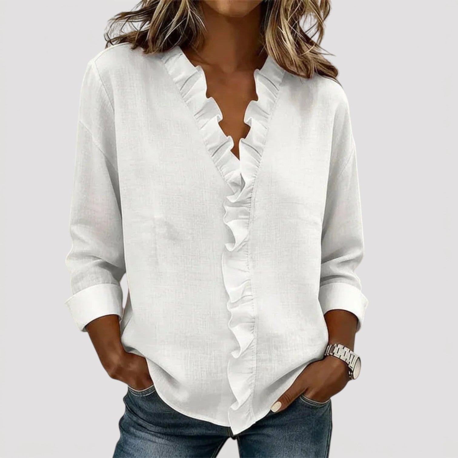 AERIS LONDON™| CRISTINE – RUFFLED BLOUSE