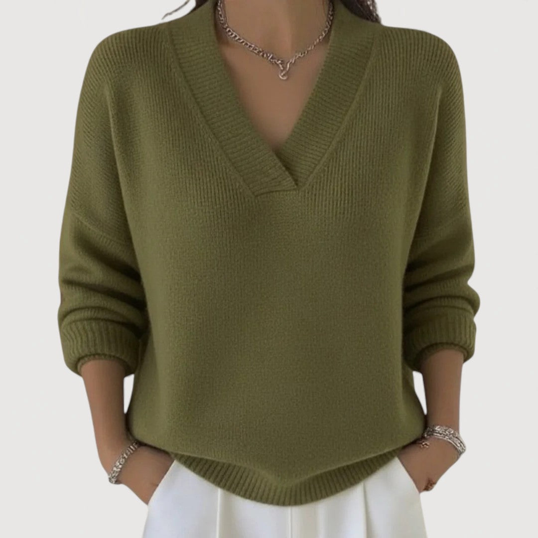 AERIS LONDON™| MERLIE – RELAXED V-NECK