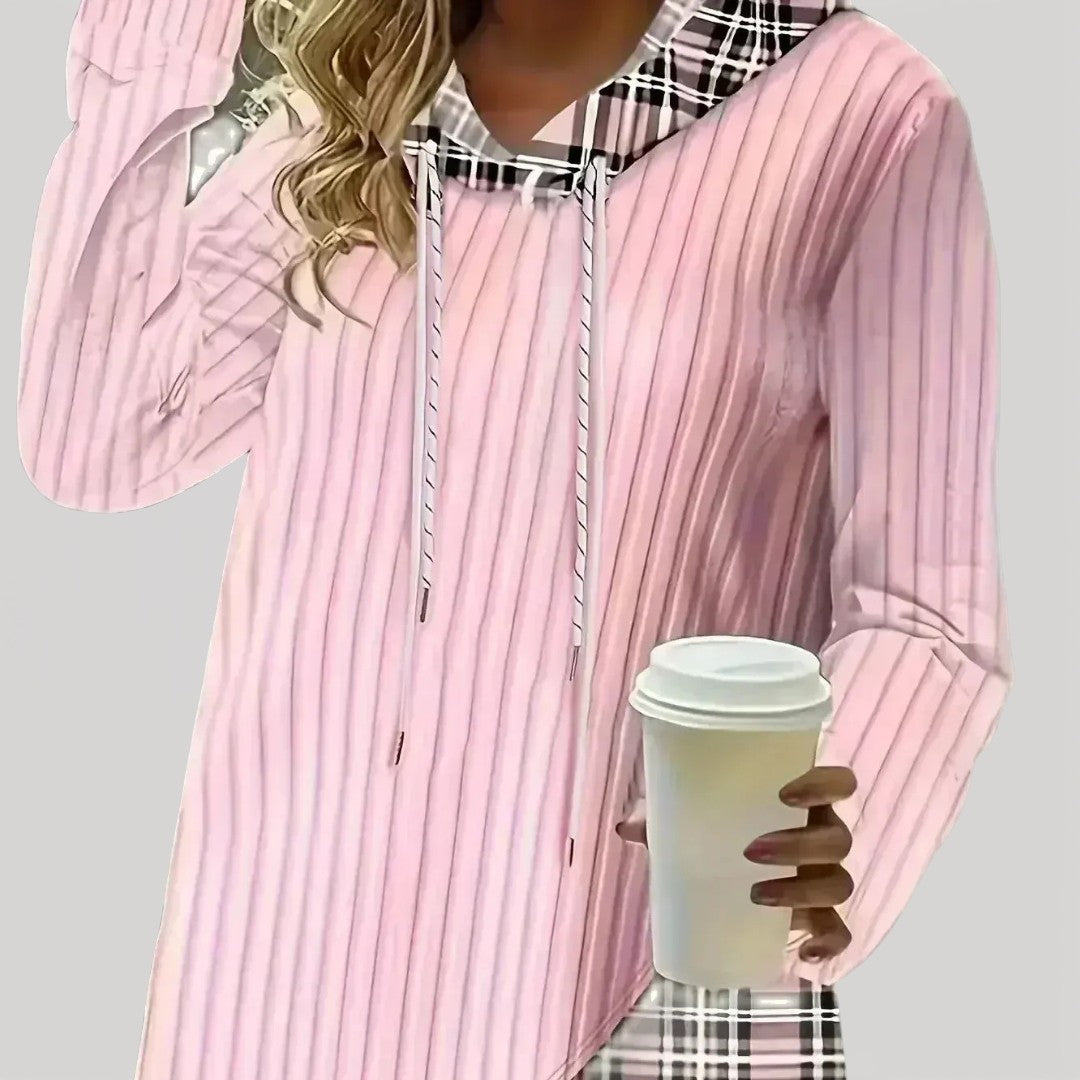 AERIS LONDON™| ELODIE – RELAXED CHECK HOODIE