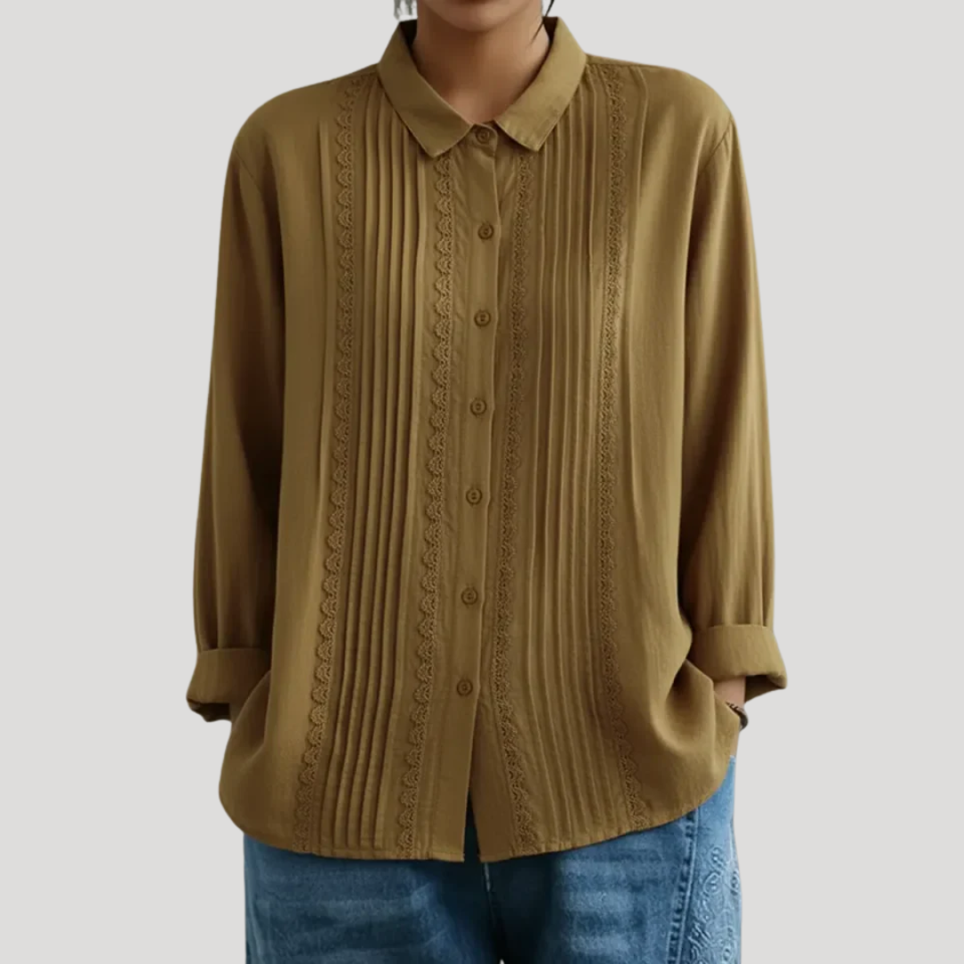 AERIS LONDON™| PAM – LACE DETAIL SHIRT