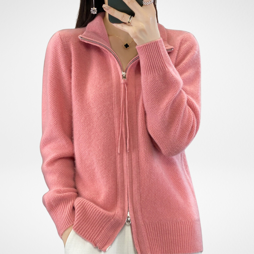 AERIS LONDON™| KATRINA - Minimalist Zip Sweater
