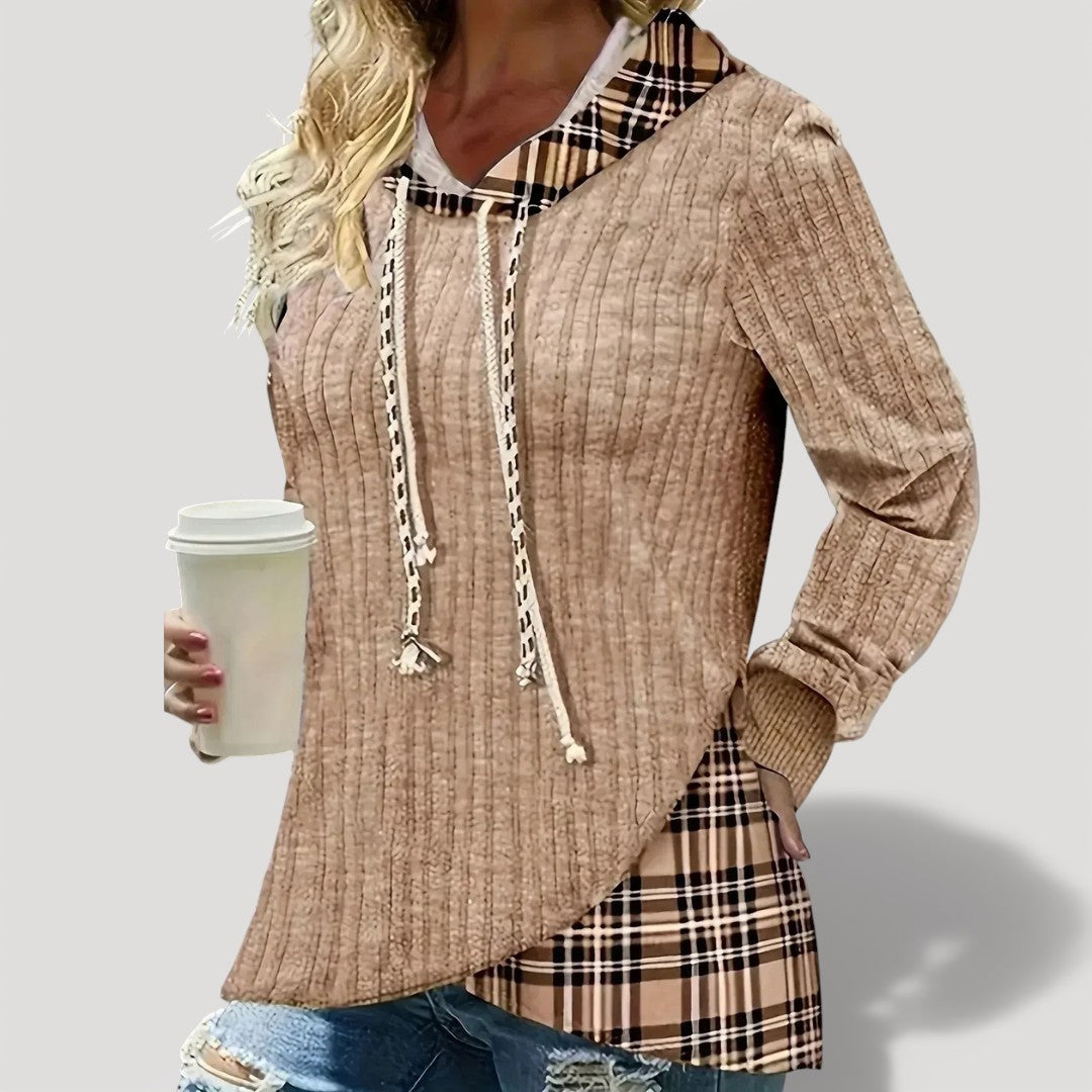 AERIS LONDON™| ELODIE – RELAXED CHECK HOODIE