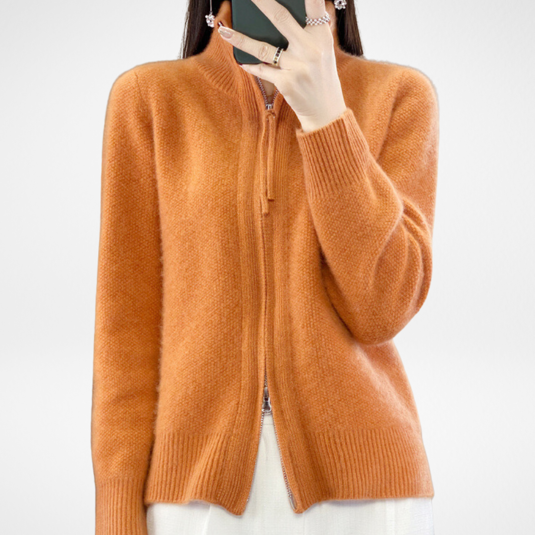 AERIS LONDON™| KATRINA - Minimalist Zip Sweater