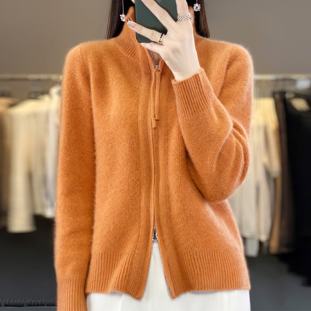 AERIS LONDON™| KATRINA - Minimalist Zip Sweater