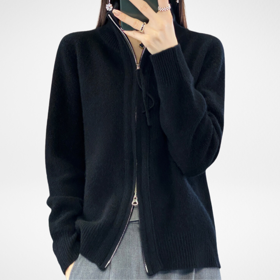 AERIS LONDON™| KATRINA - Minimalist Zip Sweater