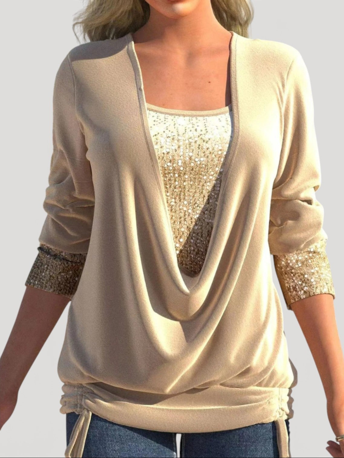 AERIS LONDON™| PHYLLIS – ELEGANT DRAPED TOP