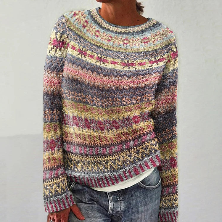 AERIS LONDON™| HARPER - Vibrant Fair isle Sweater