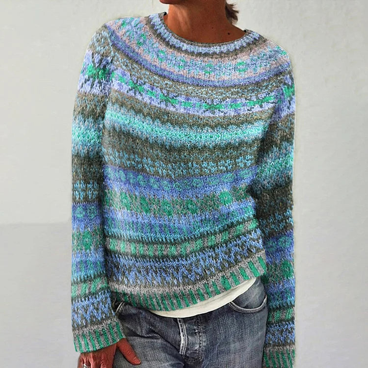 AERIS LONDON™| HARPER - Vibrant Fair isle Sweater