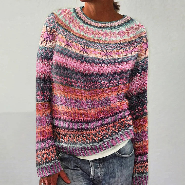 AERIS LONDON™| HARPER - Vibrant Fair isle Sweater