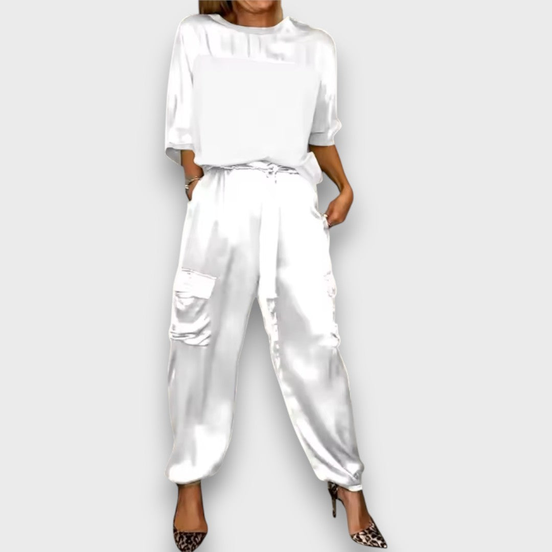 AERIS LONDON™|Avelan – Satin Flow Two-Piece Set