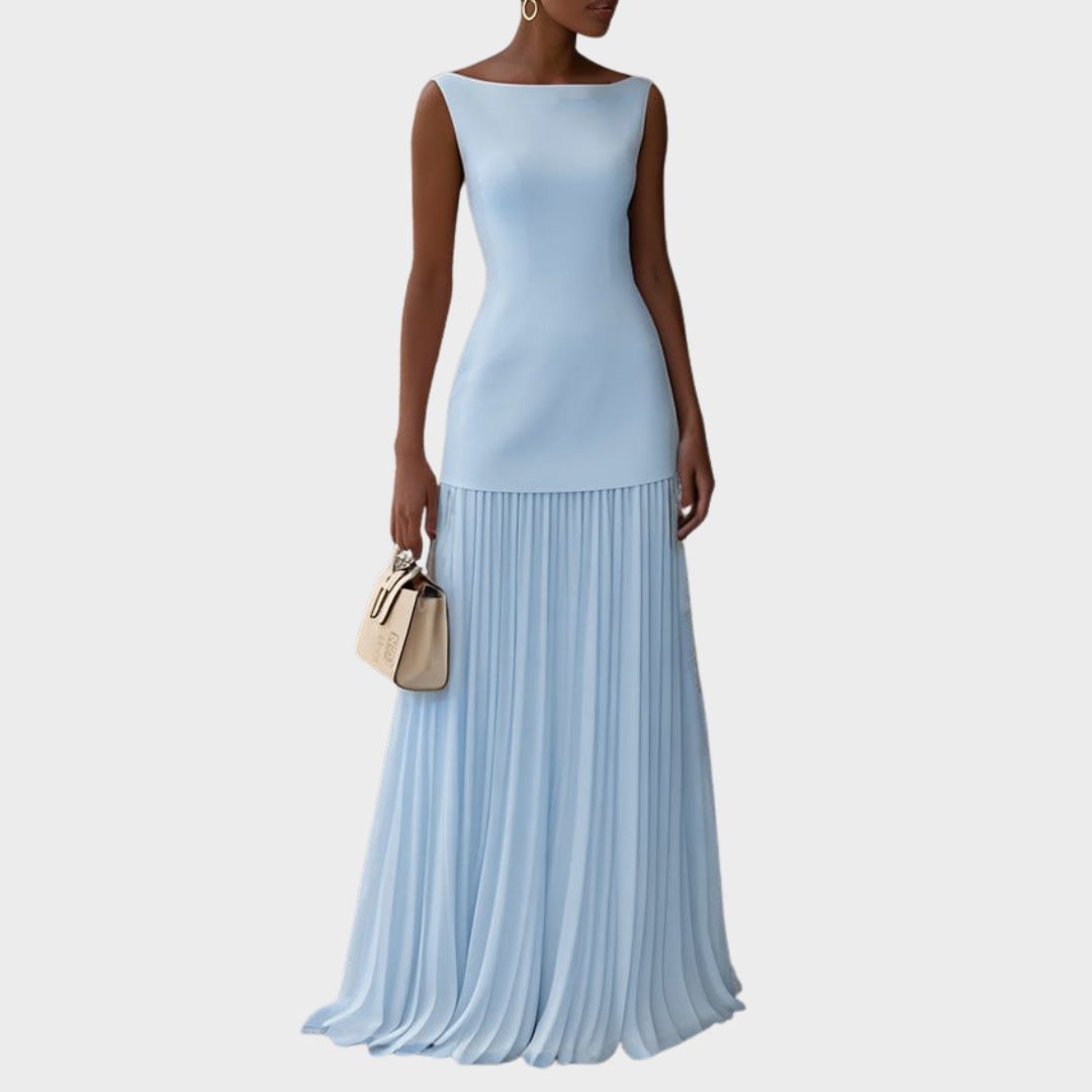 AERIS LONDON™| Rowina | Sleeveless Dress With Flowing Pleats