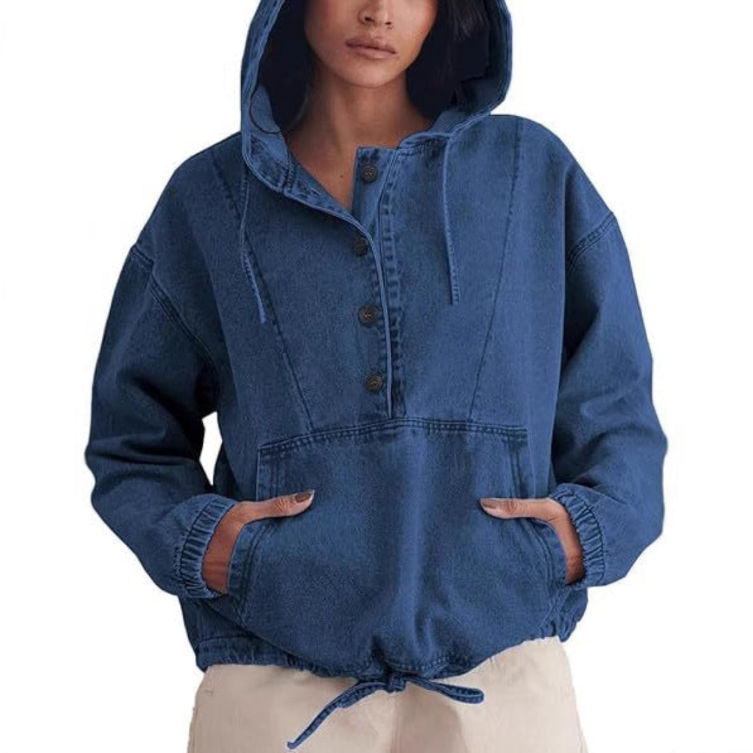 AERIS LONDON™| VIENA™ - Lightweight Pullover Jacket with Front Buttons and Hood