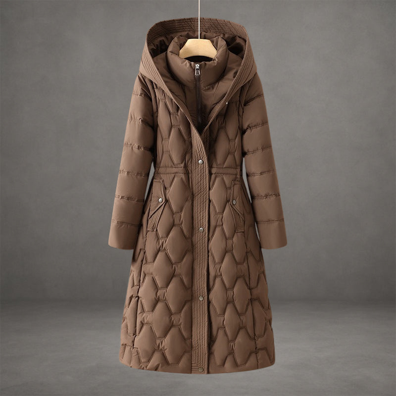 AERIS LONDON™| Olivia™ | Longline Hooded Down Coat