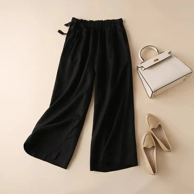 AERIS LONDON™| FIORENZA VALENTINA LINEN PALAZZO TROUSER