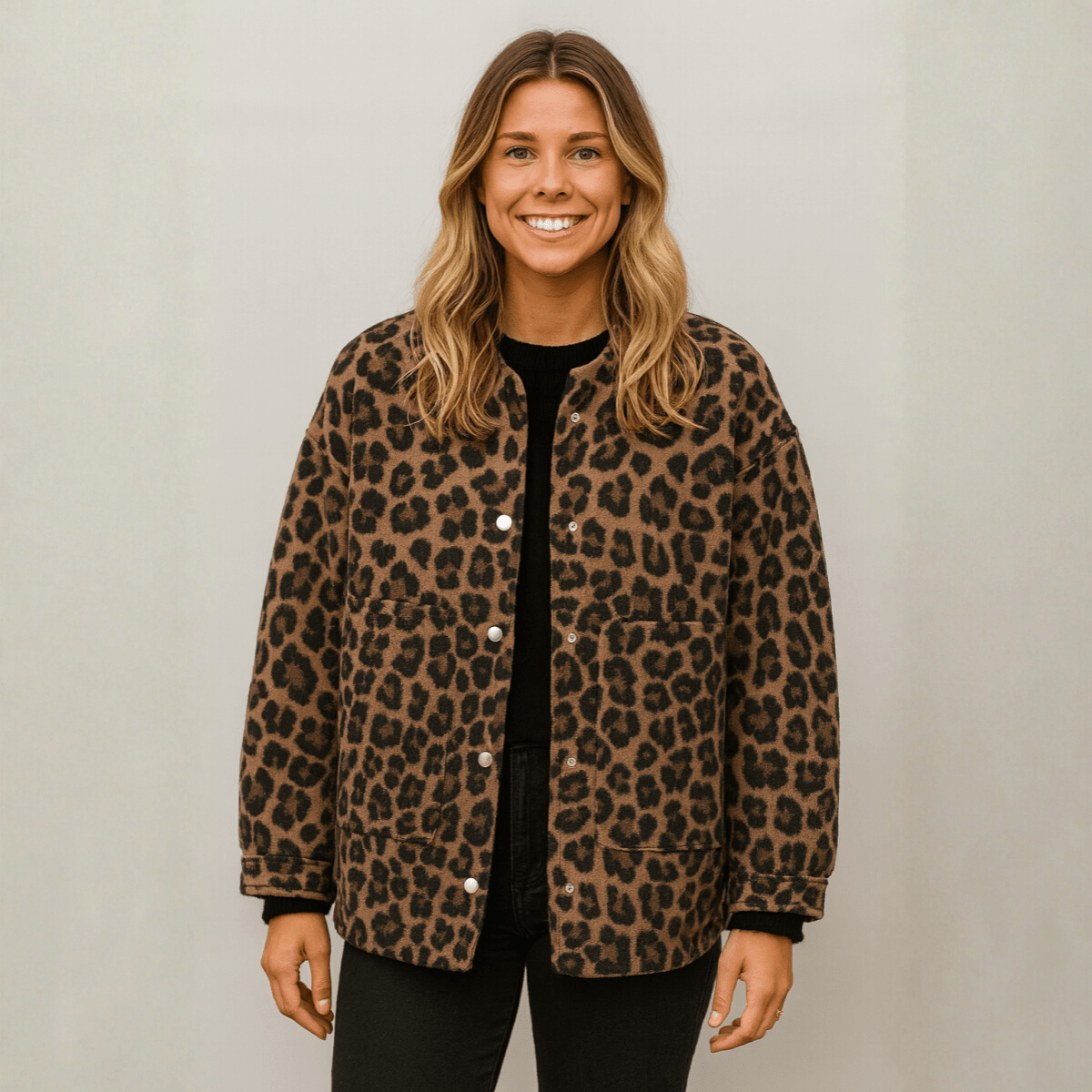 AERIS LONDON™| CHARLENE | Animal Print Leopard Jacket