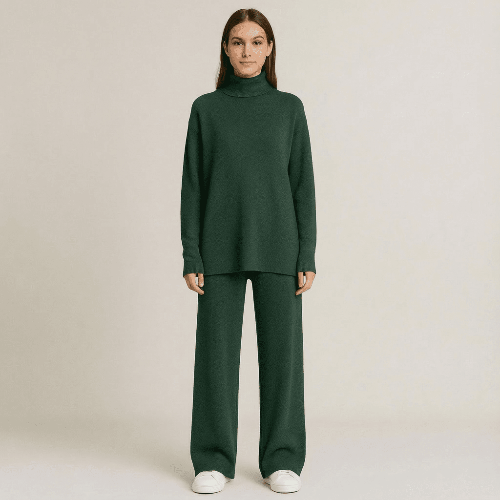 AERIS LONDON™| Lov Knit Turtleneck Top & Pants Set