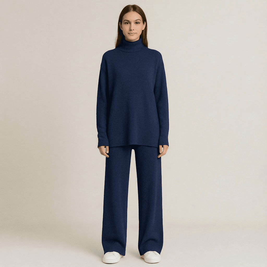 AERIS LONDON™| Lov Knit Turtleneck Top & Pants Set