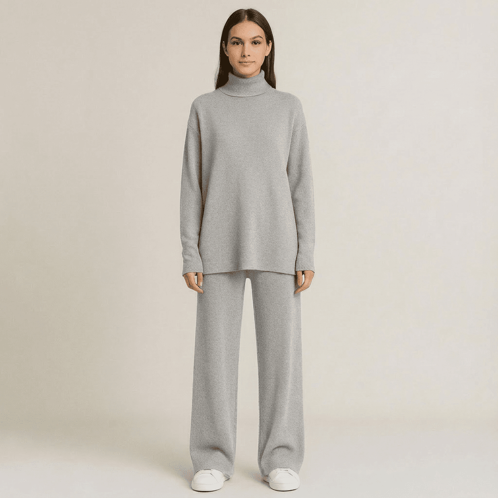 AERIS LONDON™| Lov Knit Turtleneck Top & Pants Set