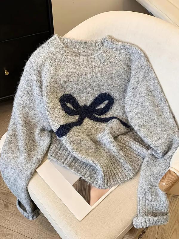 GRACIE™ - Elegant Bow Knit Sweater for Fall &amp; Winter Fashion