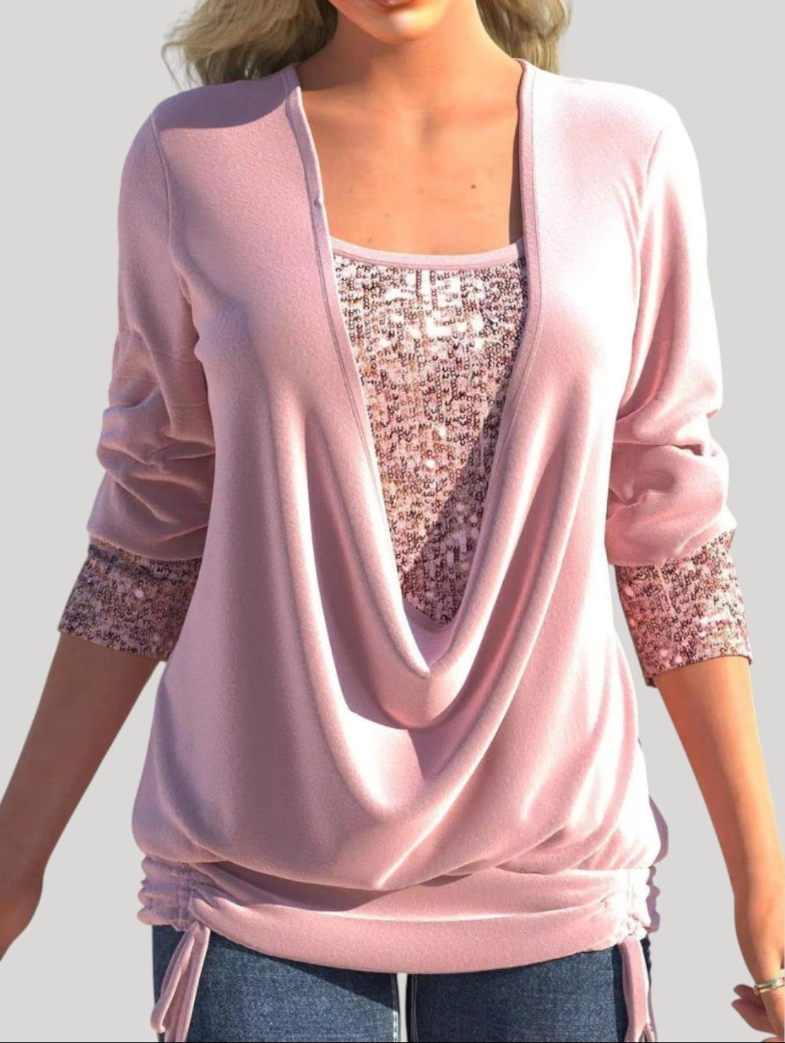 AERIS LONDON™| PHYLLIS – ELEGANT DRAPED TOP