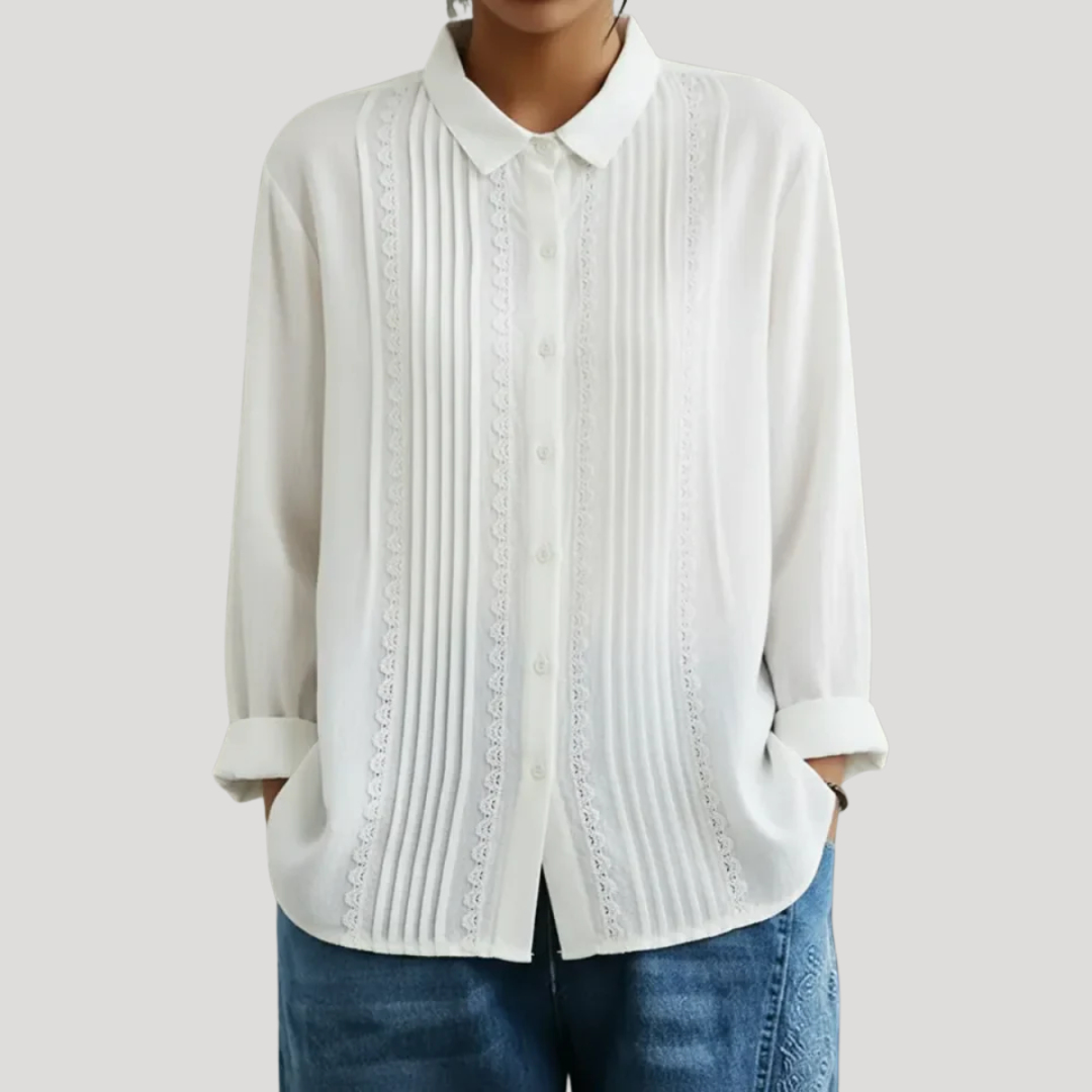 AERIS LONDON™| PAM – LACE DETAIL SHIRT