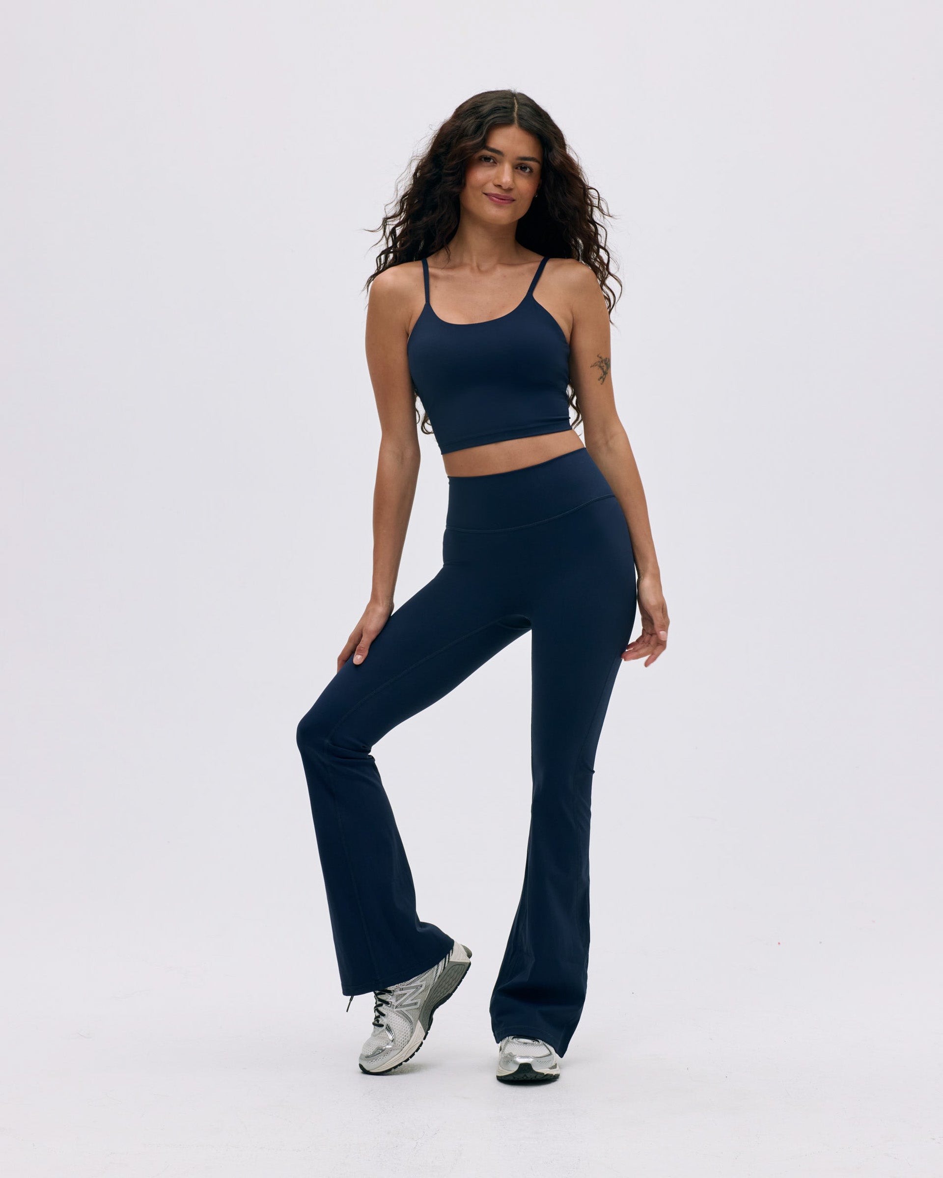 Flared Yoga Pant - Navy Blue 