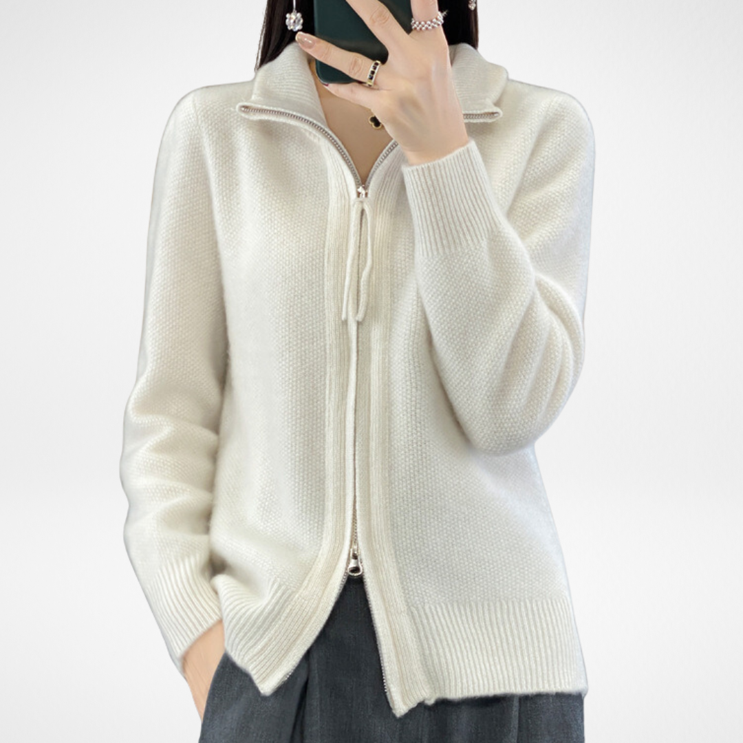 AERIS LONDON™| KATRINA - Minimalist Zip Sweater