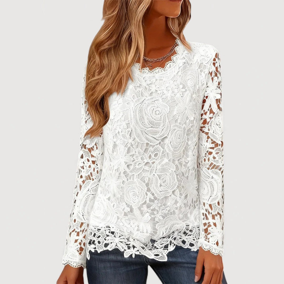 AMELISE – LACE DETAIL TOP