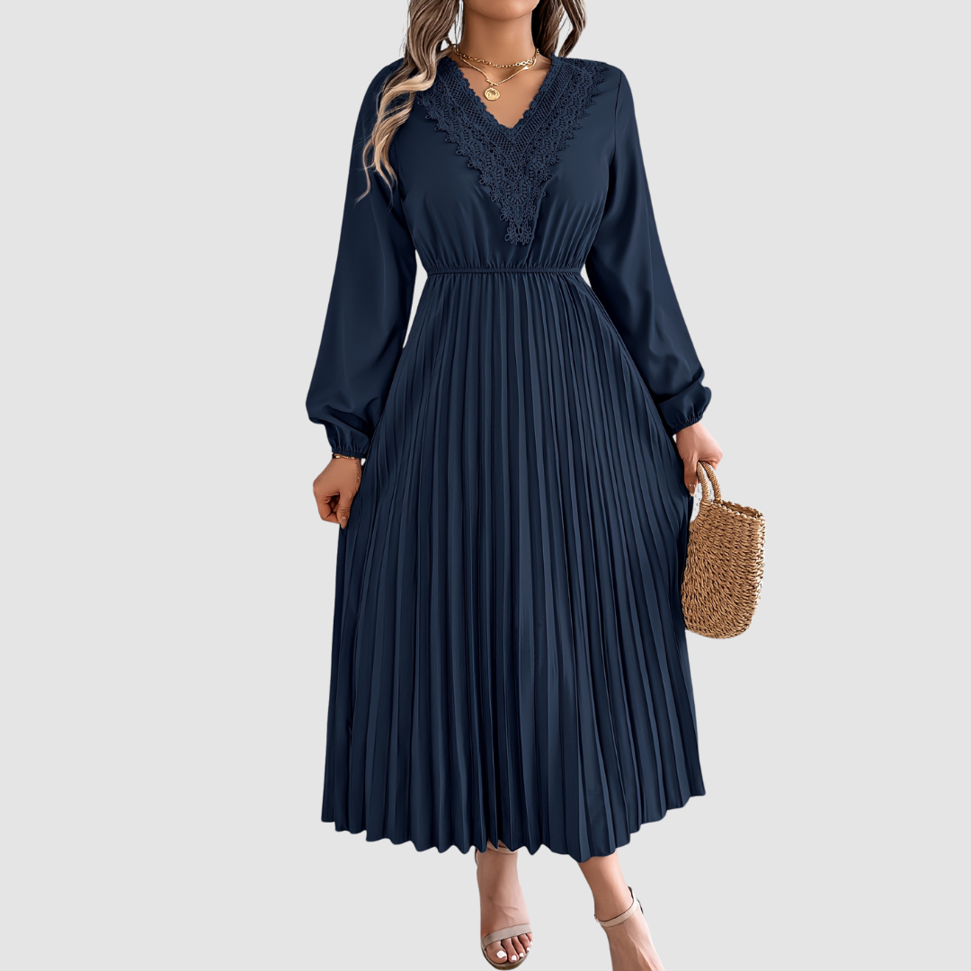 AERIS LONDON™| Rosalind Quinn | Lace V-Neck A-Line Dress