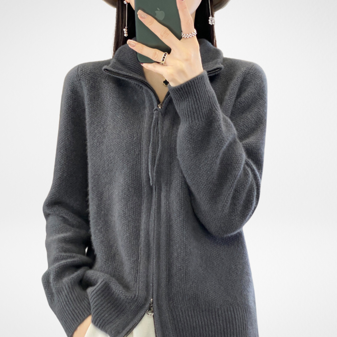 AERIS LONDON™| KATRINA - Minimalist Zip Sweater