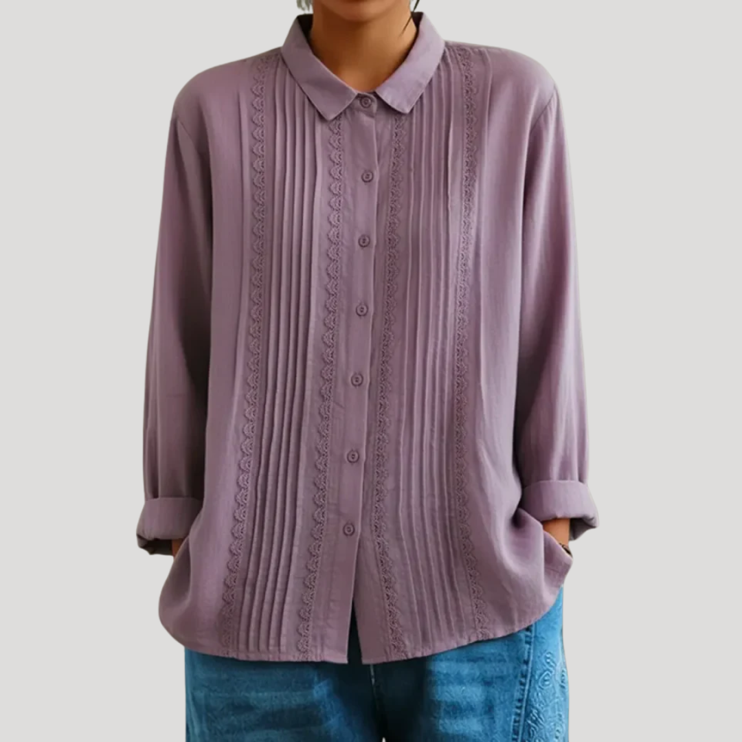 AERIS LONDON™| PAM – LACE DETAIL SHIRT