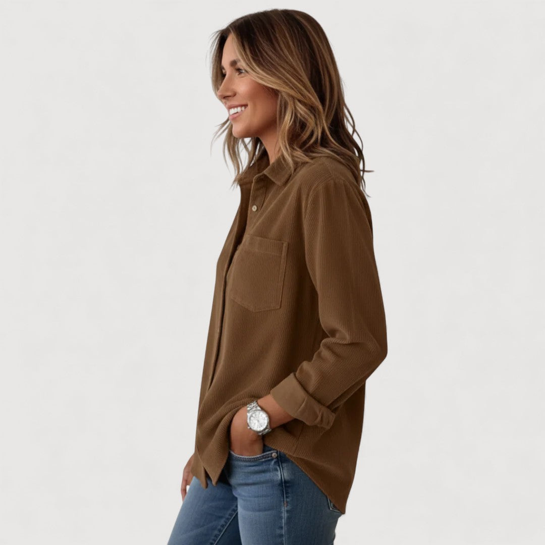 JADE – CORDUROY BUTTON SHIRT