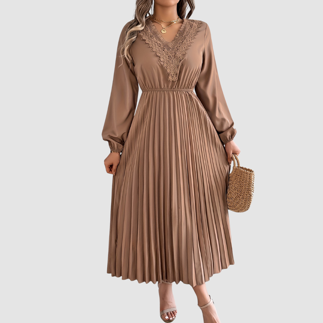 AERIS LONDON™| Rosalind Quinn | Lace V-Neck A-Line Dress