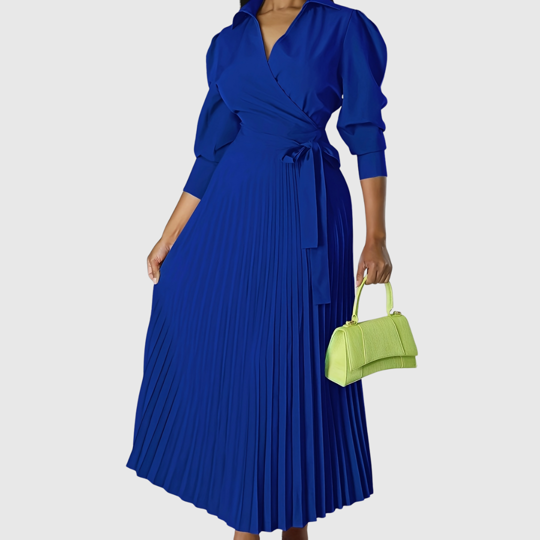Evelina | Soft Pleated Midi Dress 