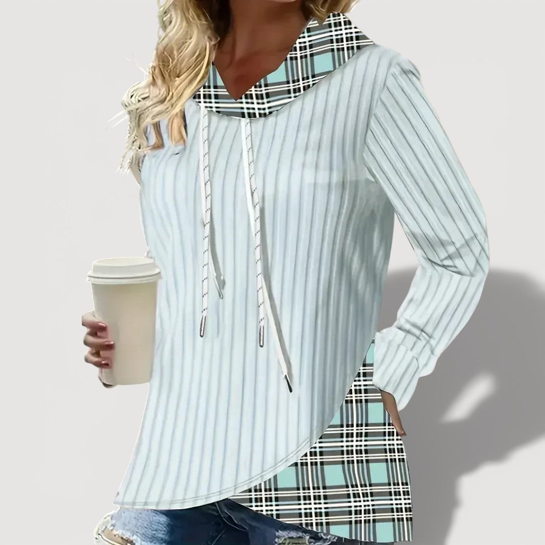 AERIS LONDON™| ELODIE – RELAXED CHECK HOODIE