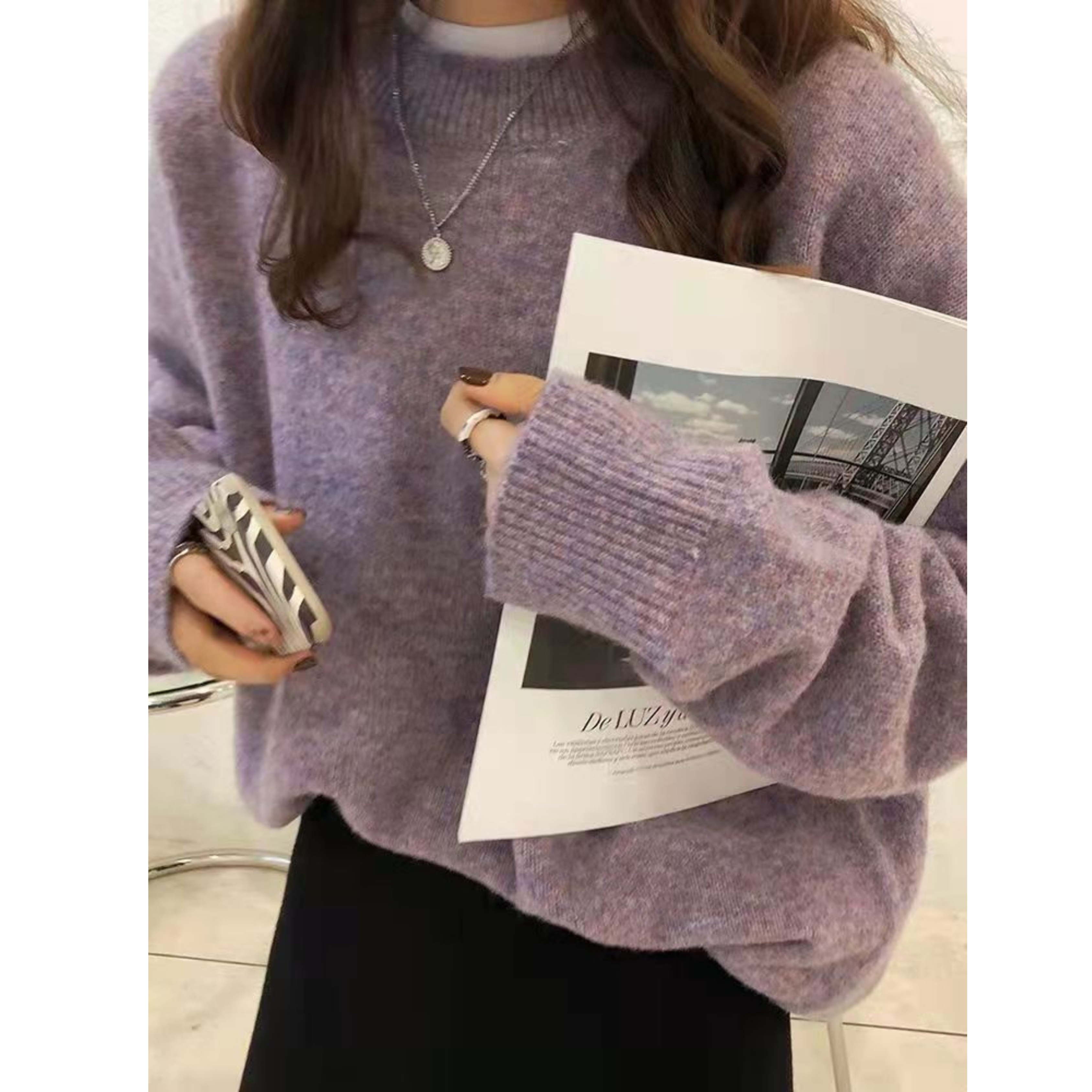 AERIS LONDON™| MIRIELLE™ - Comfy Long Sleeve Round Neck Sweater