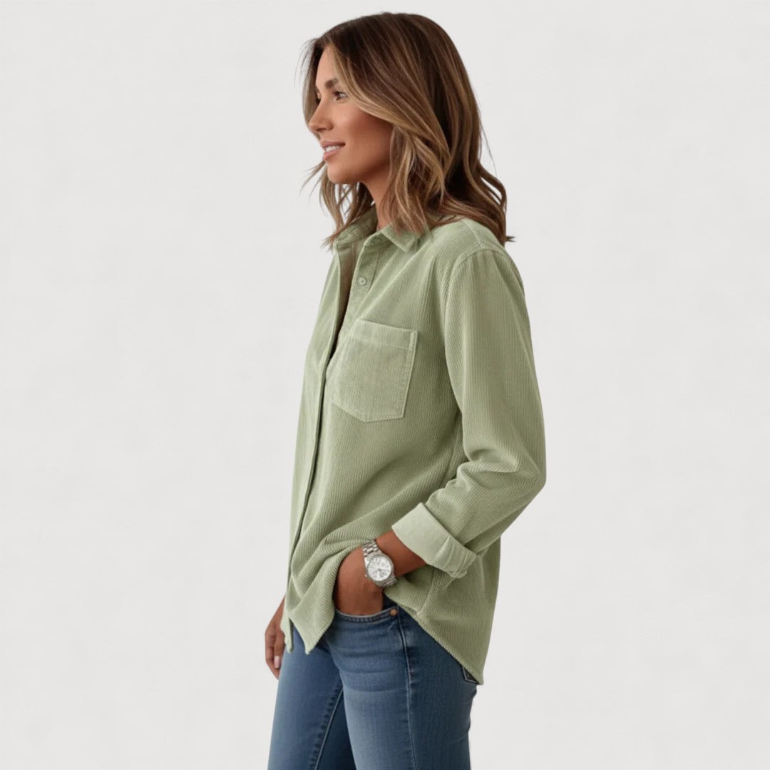 JADE – CORDUROY BUTTON SHIRT