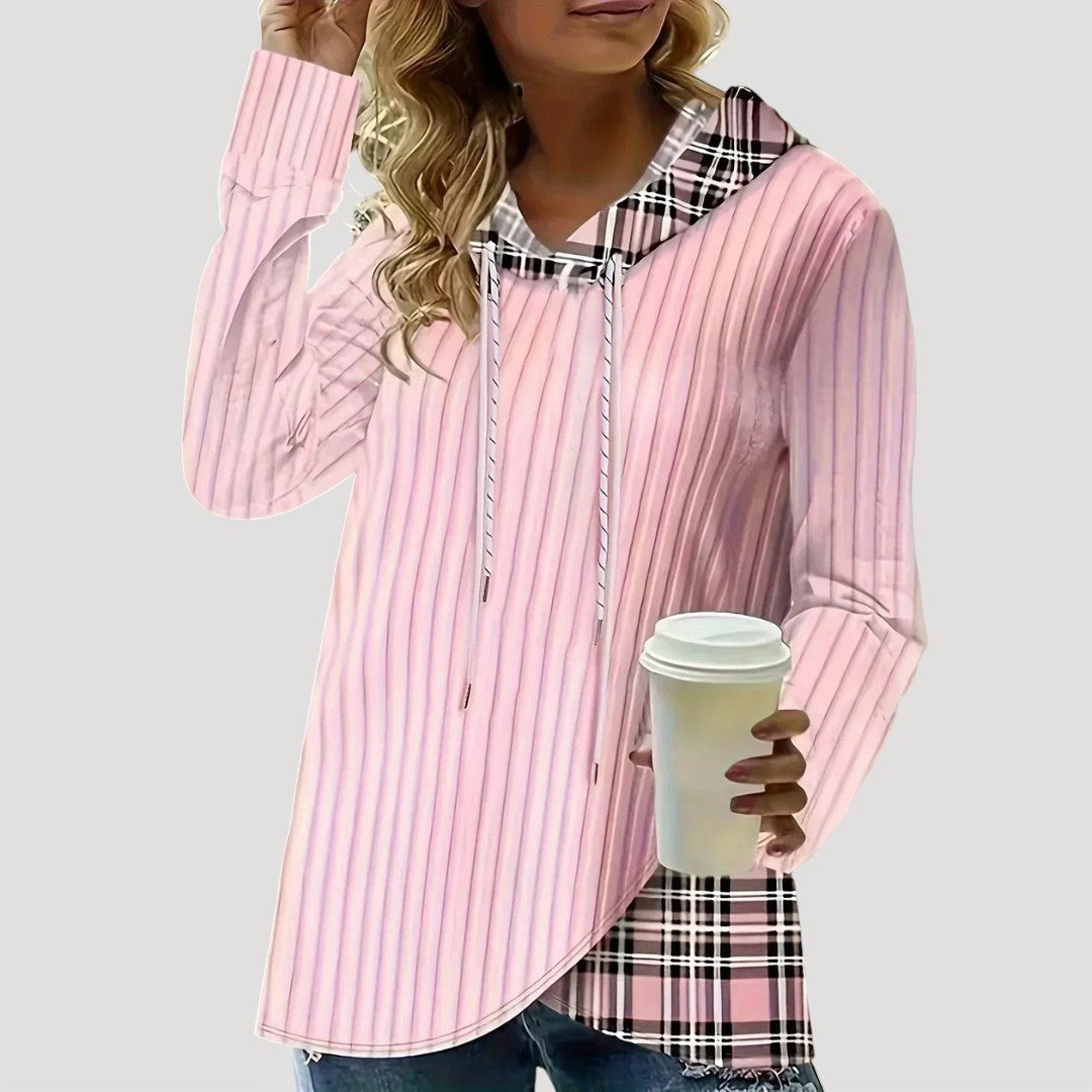 AERIS LONDON™| ELODIE – RELAXED CHECK HOODIE