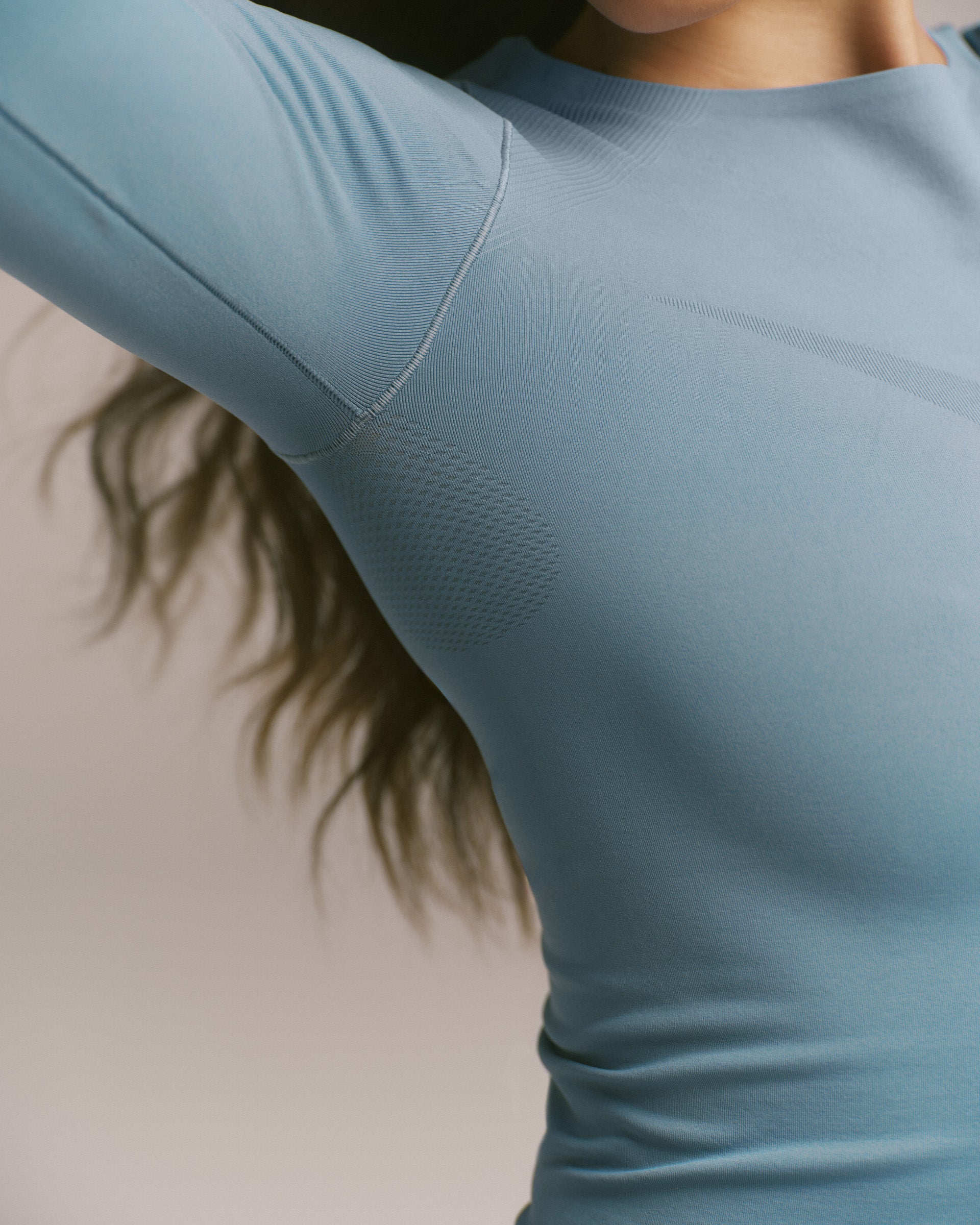 Impact Seamless Long Sleeve Top - Slate Blue