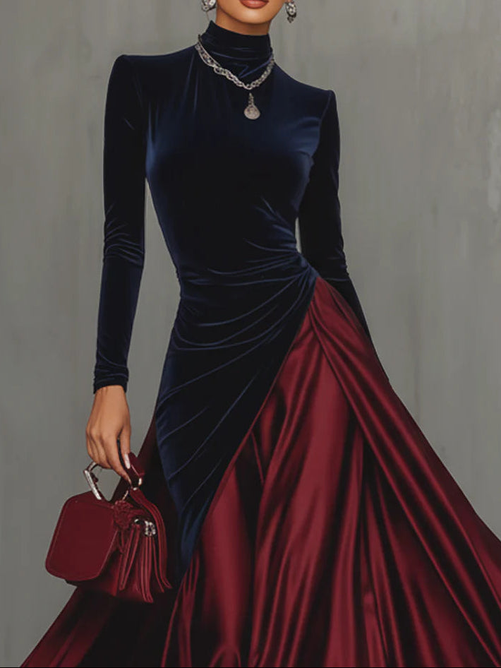 Clara | Velvet &amp; Satin Gown 