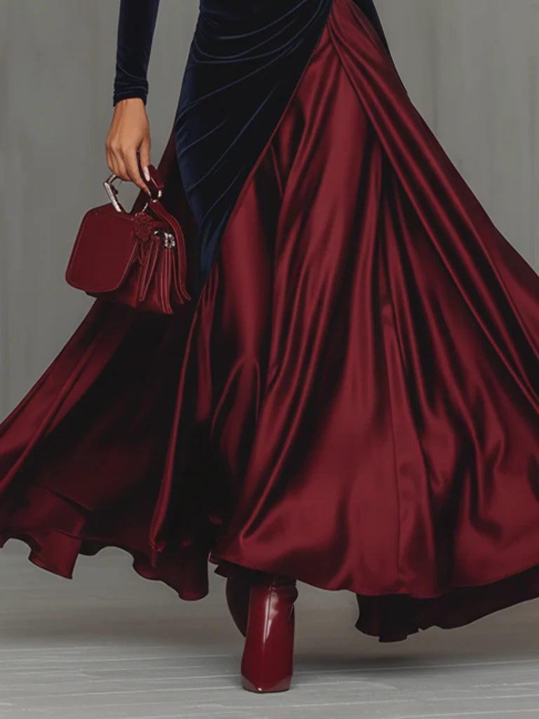 Clara | Velvet &amp; Satin Gown 
