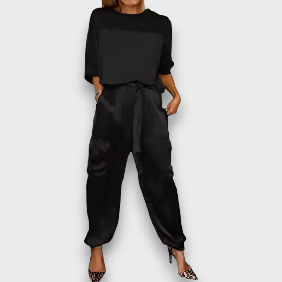 AERIS LONDON™|Avelan – Satin Flow Two-Piece Set