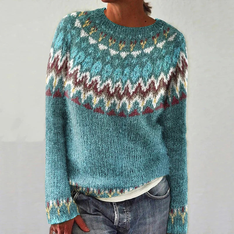 AERIS LONDON™| FINLEY | Boho Wave Knit sweater