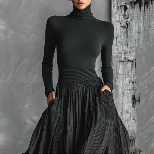 AERIS LONDON™| Cerynn | High Waist Maxi Skirt Plus Shirt 
