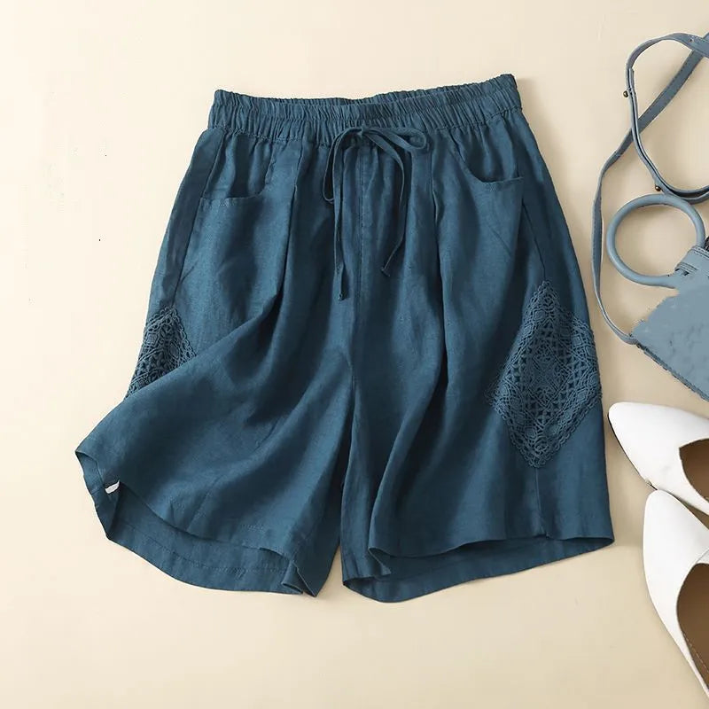 AERIS LONDON™| SOFIA CARLOTTA LINEN BERMUDA