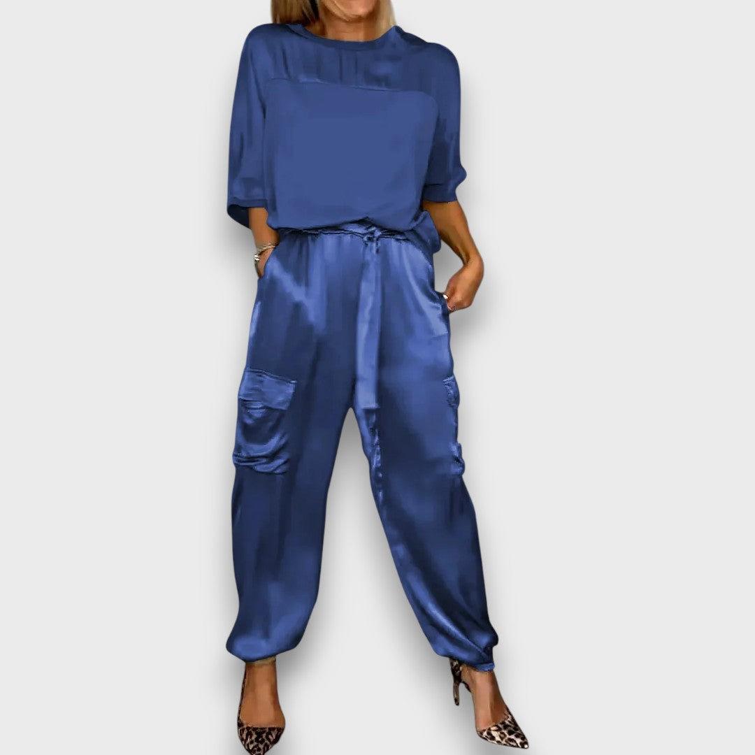 AERIS LONDON™|Avelan – Satin Flow Two-Piece Set